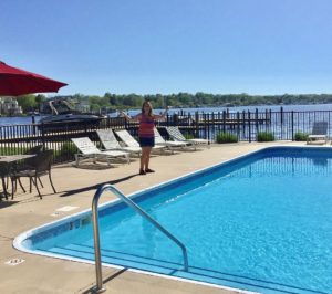 Lakeside pool at Saugatuck Harbor Inn