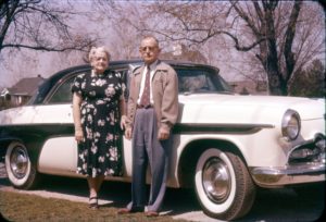 Grandparents with car