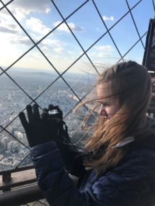 Sam atop the Eiffel Tour