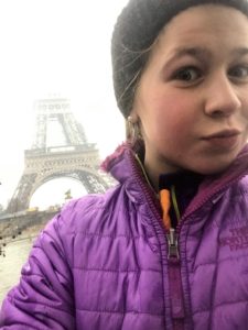 Danni's selfie with Eiffel Tower