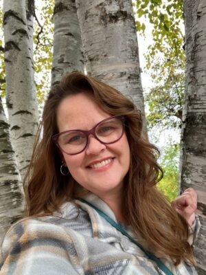 tanya in birch trees