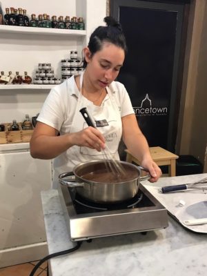 making gelato