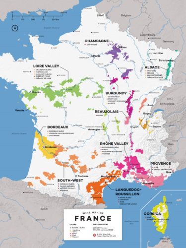 map of wine regions in france