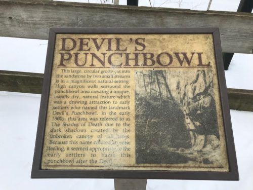 Devil's Punchbowl sign