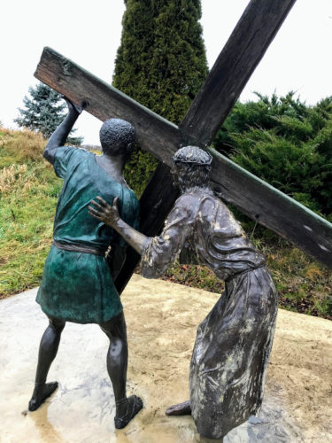 Simon of Cyrene Helps Jesus Carry His Cross