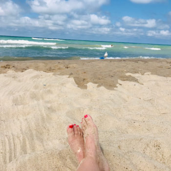 toes in the sand