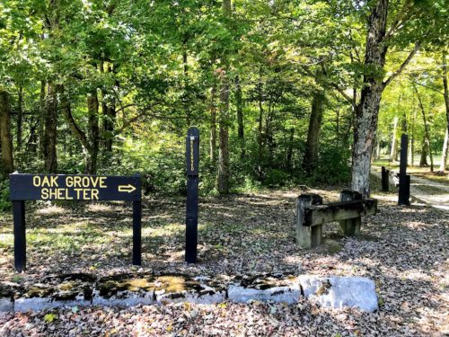 oak grove shelter sign