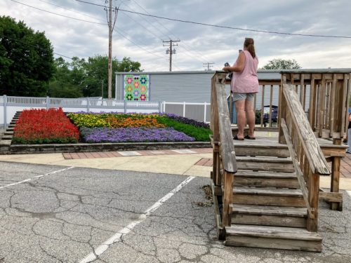 quilt garden viewing platform