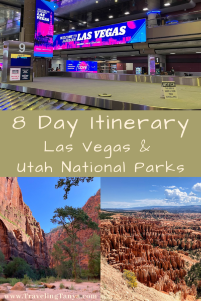 This 8 day itinerary is jam packed with fun and adventure as you explore Las Vegas and 2 Utah National Parks, Zion & Bryce Canyon.