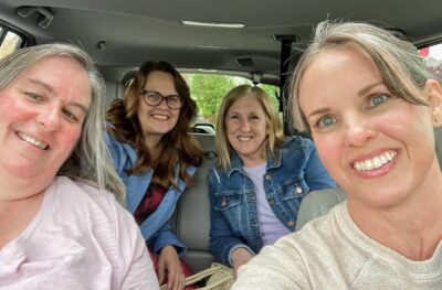 ladies in car