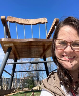 Tanya with big chair