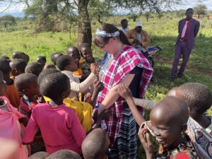 tanya with children in Kenya