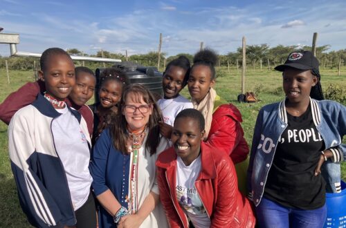 tanya and girls in kenya