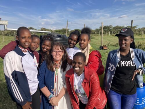 tanya and girls in kenya