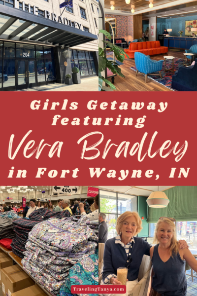 Tag along for Traveling Tanya's Girls Getaway featuring Vera Bradley in Fort Wayne, Indiana. Get a front row seat to all the shopping, dining, art, and relaxation this midwest city has to offer.