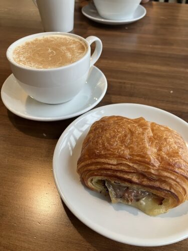 pastry and tea