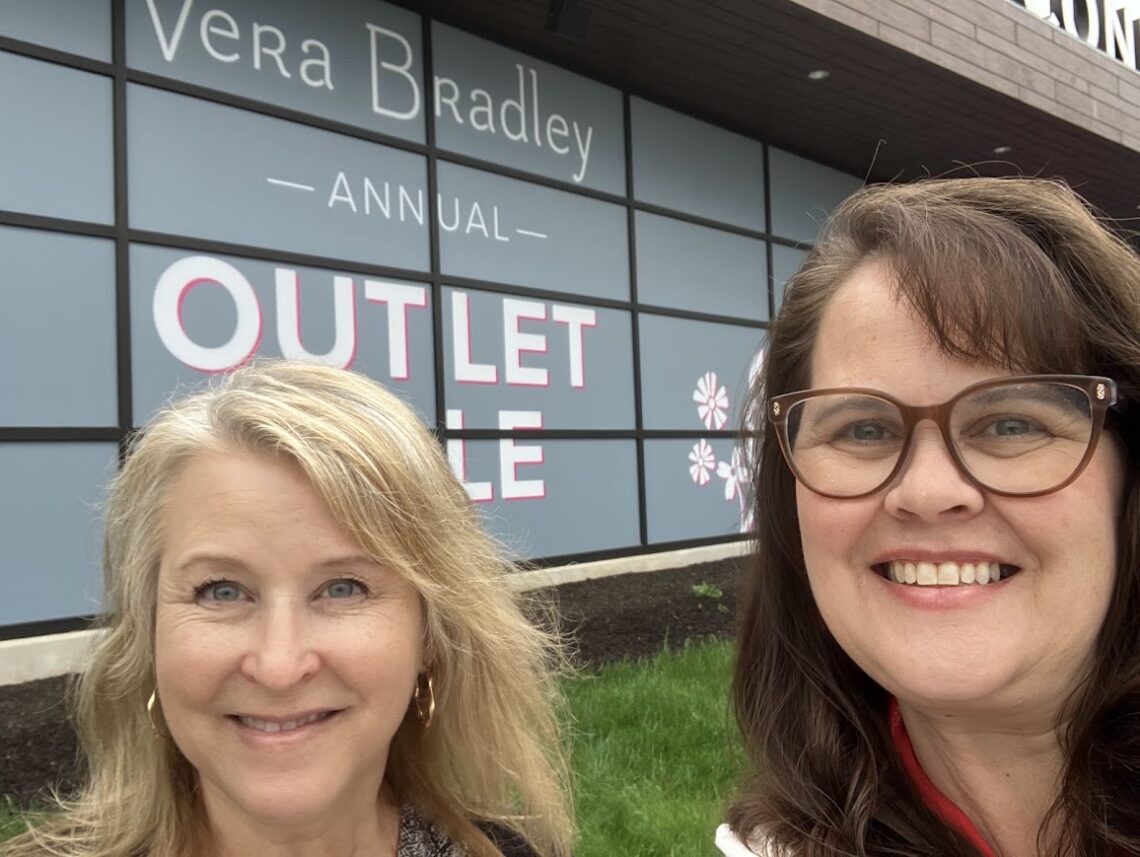 pam and tanya at vera bradley outlet sale