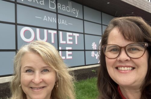 pam and tanya at vera bradley outlet sale