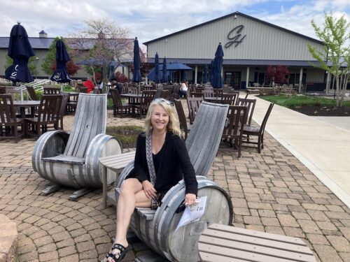 patio at the winery