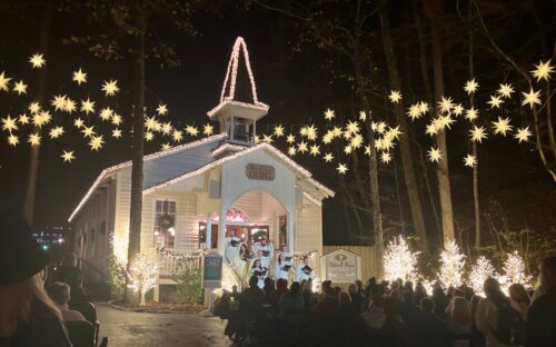 carolers at chapel