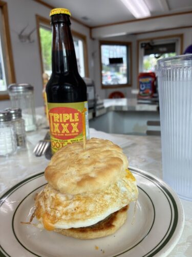 breakfast and root beer